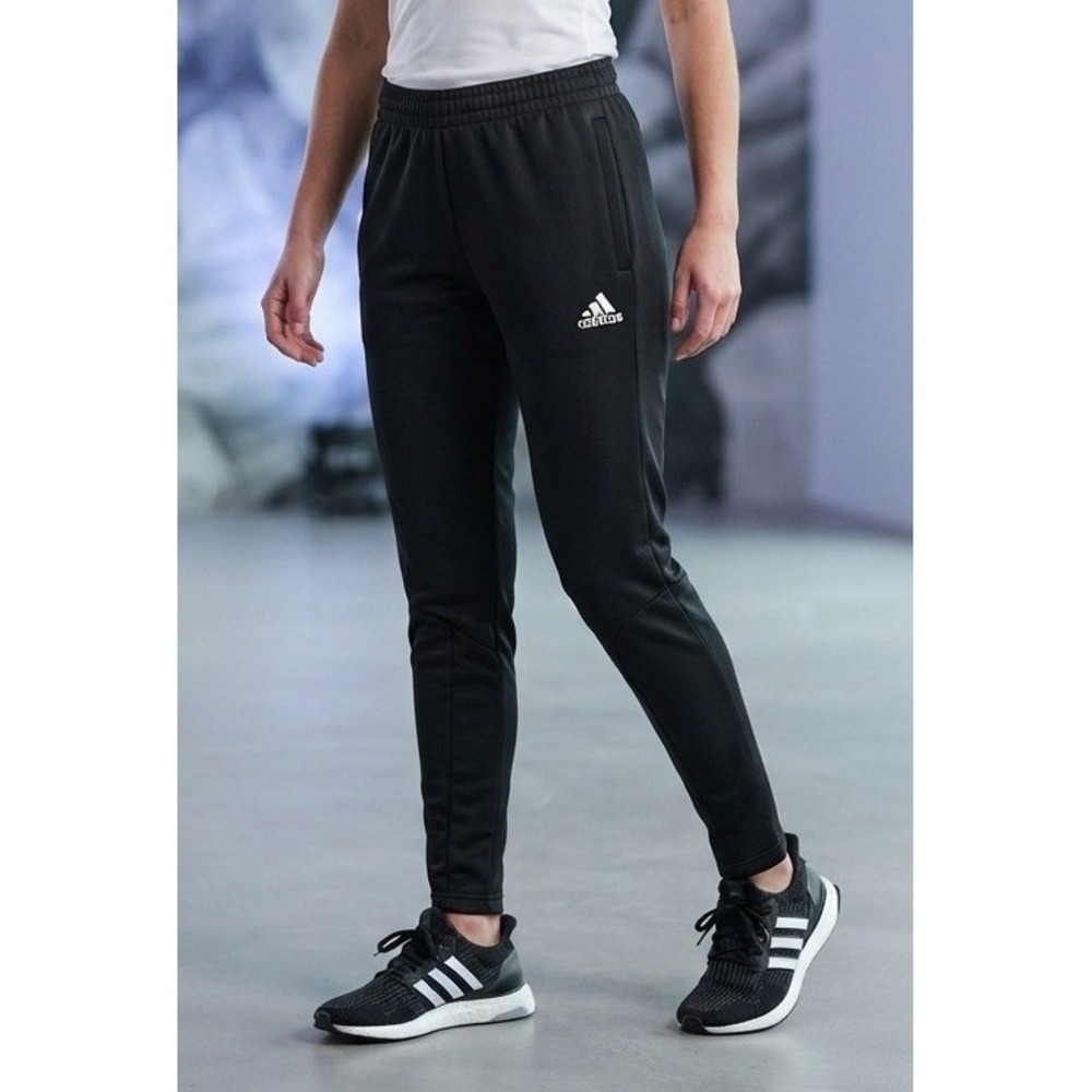 Adidas Track Sweatpants Climalite Ankle Zip Womens Small Black Athletic Training